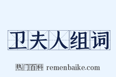 卫夫人组词是什么意思的图片